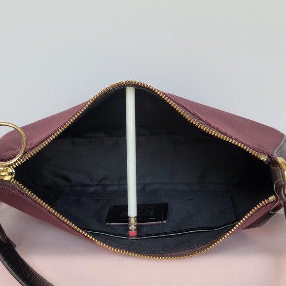 COACH Sutton Horse and Carriage Jacquard & Leather Crossbody-Oxblood Multi color - Picture 14 of 16